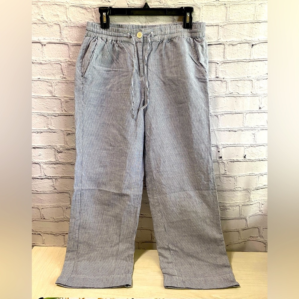 EUC Talbots Striped Linen Pants, size 8P